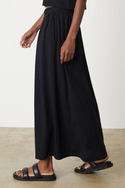 GWEN COTTON SLUB MAXI SKIRT