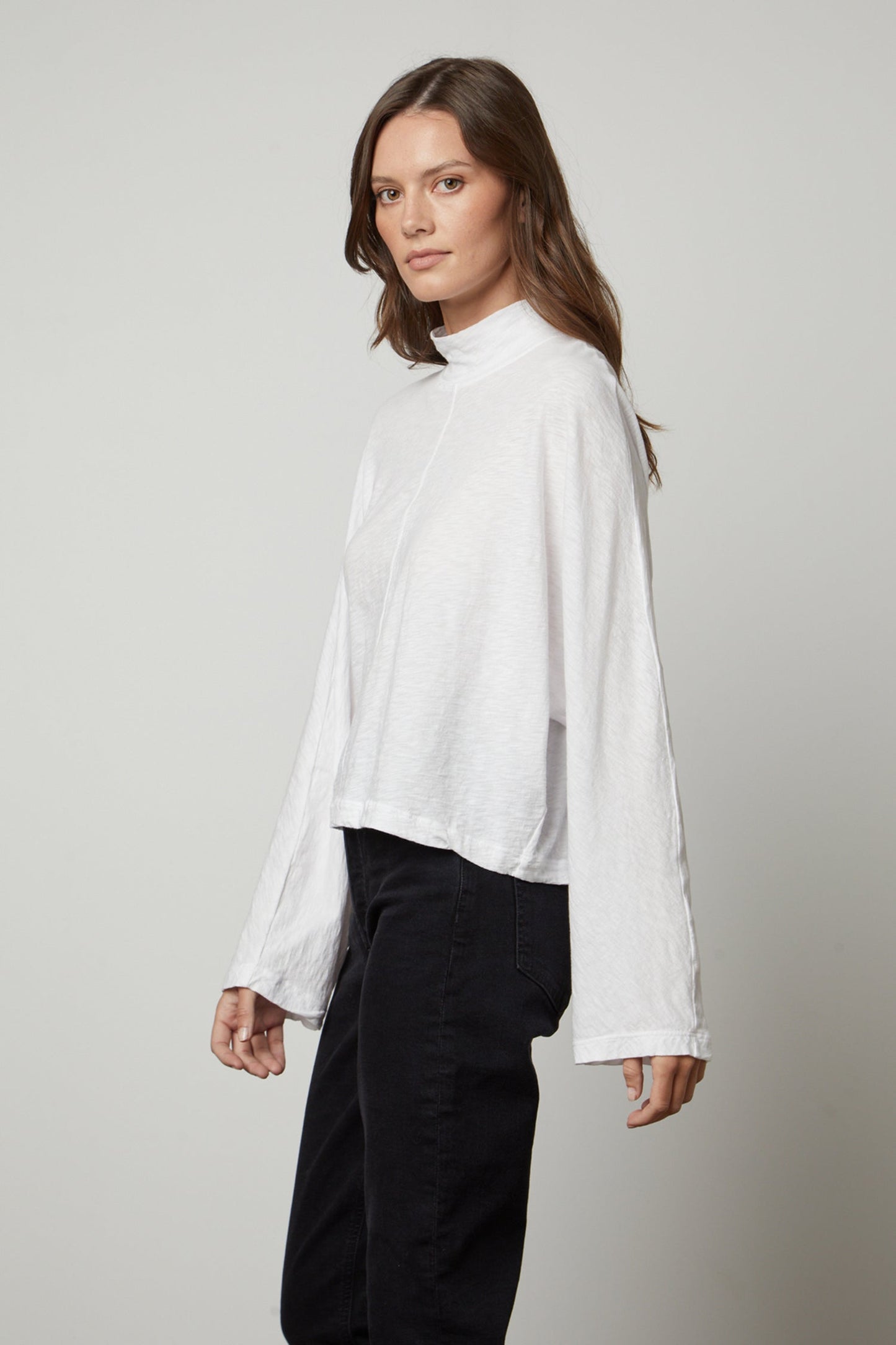 STACEY MOCK NECK TEE
