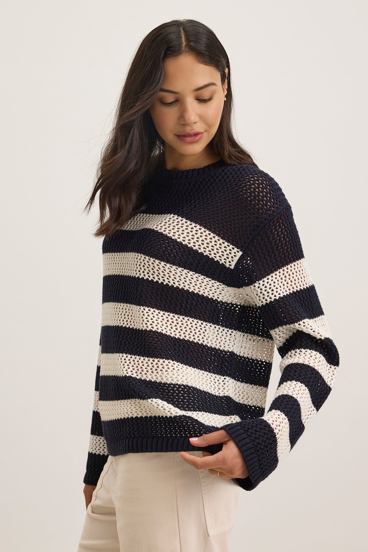 KANAN COTTON CASHMERE MESH SWEATER