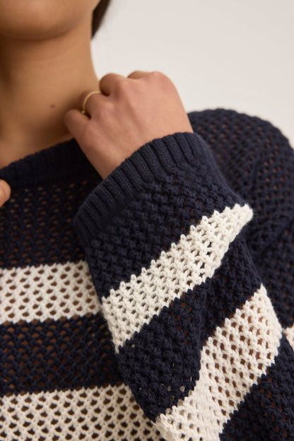 KANAN COTTON CASHMERE MESH SWEATER