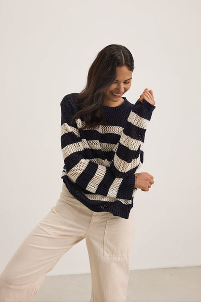 KANAN COTTON CASHMERE MESH SWEATER