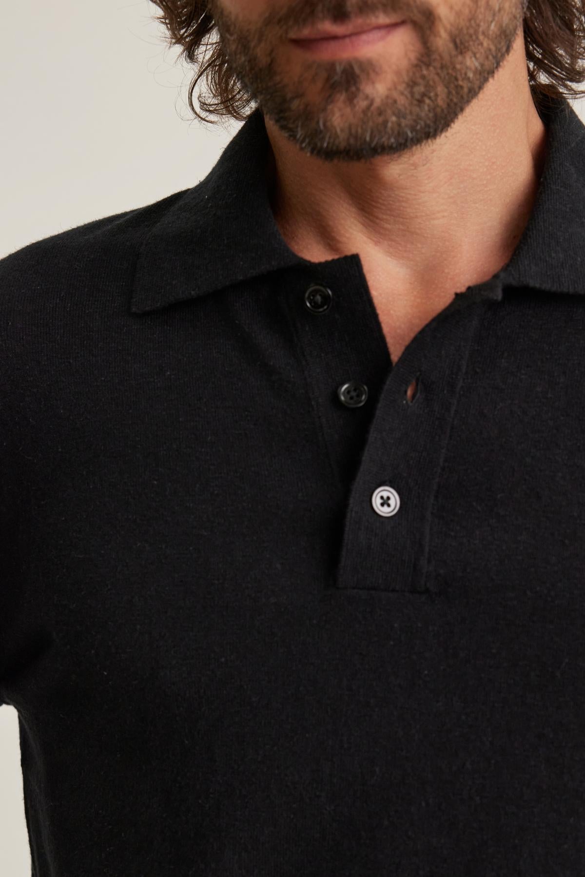 MATTEO COTTON LINEN SWEATER POLO