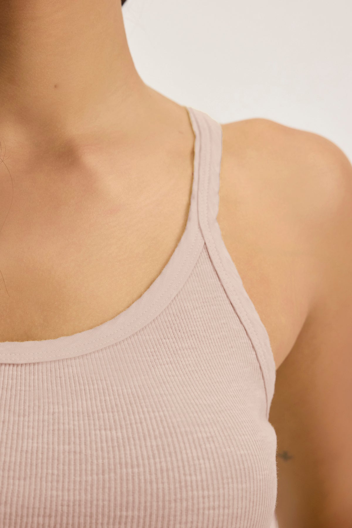 ALIZA RIBBED COTTON LAYERING TANK
