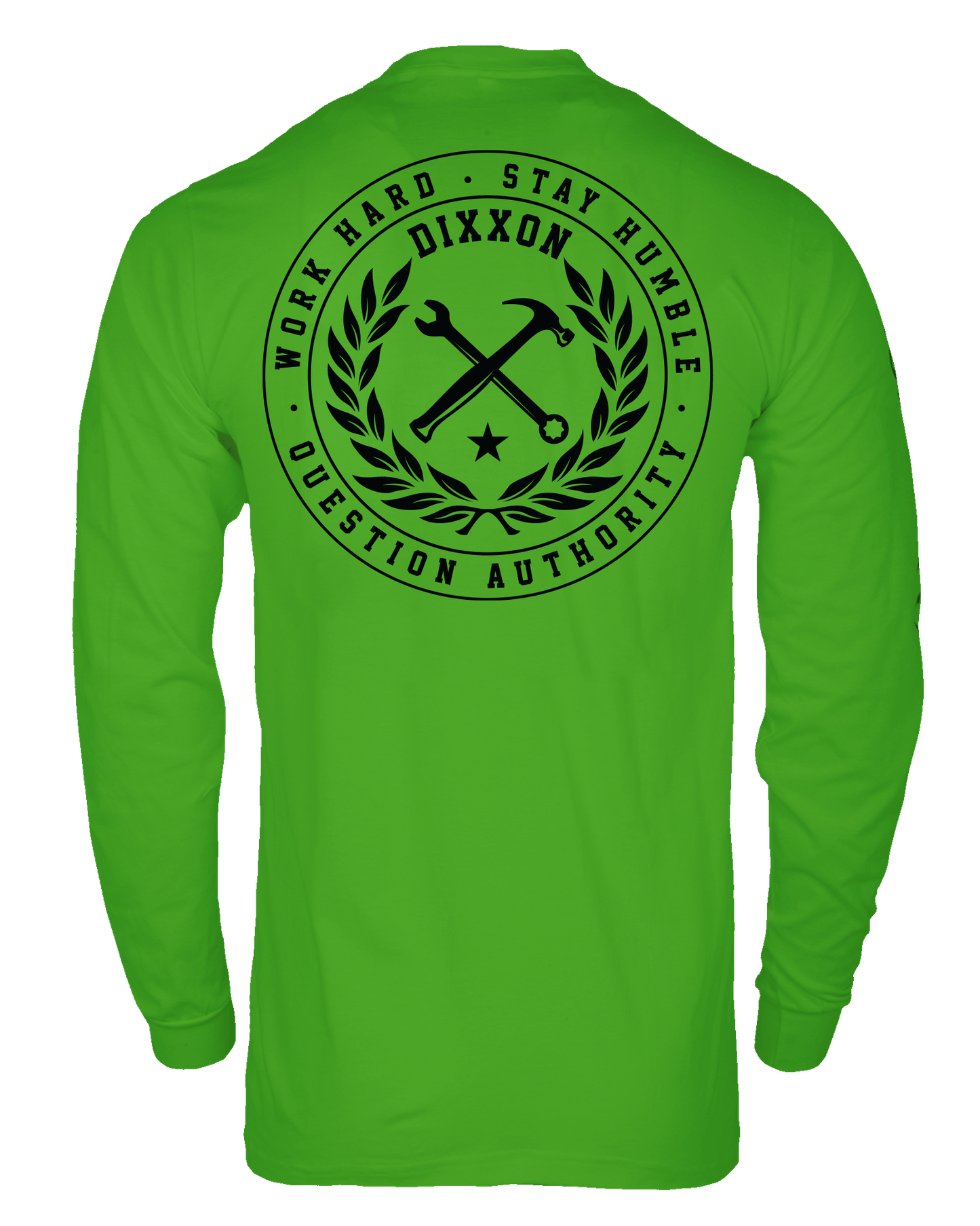 Crested Hi Vis Long Sleeve T-Shirt - Safety Green