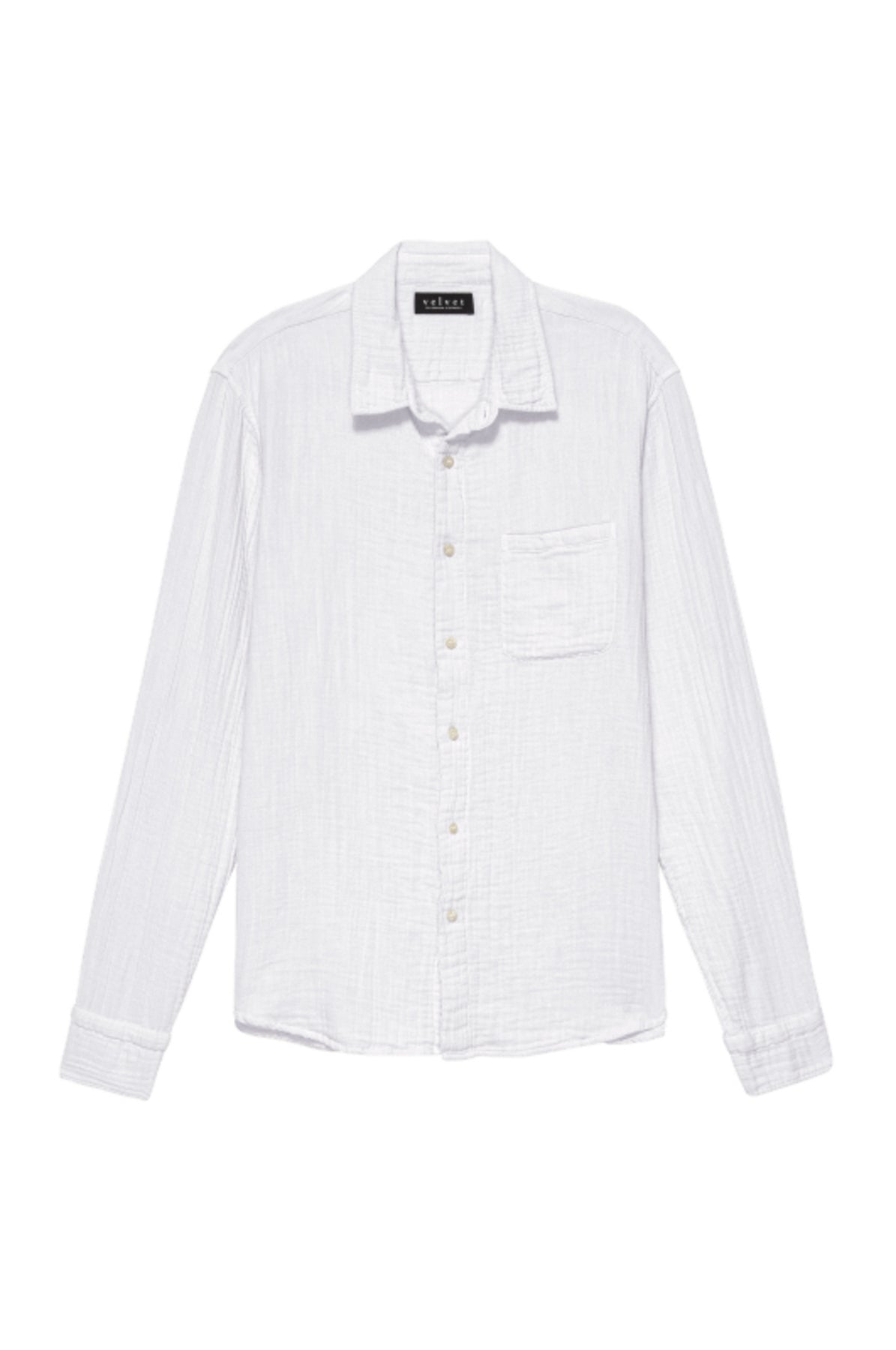 ELTON COTTON GAUZE BUTTON-UP SHIRT