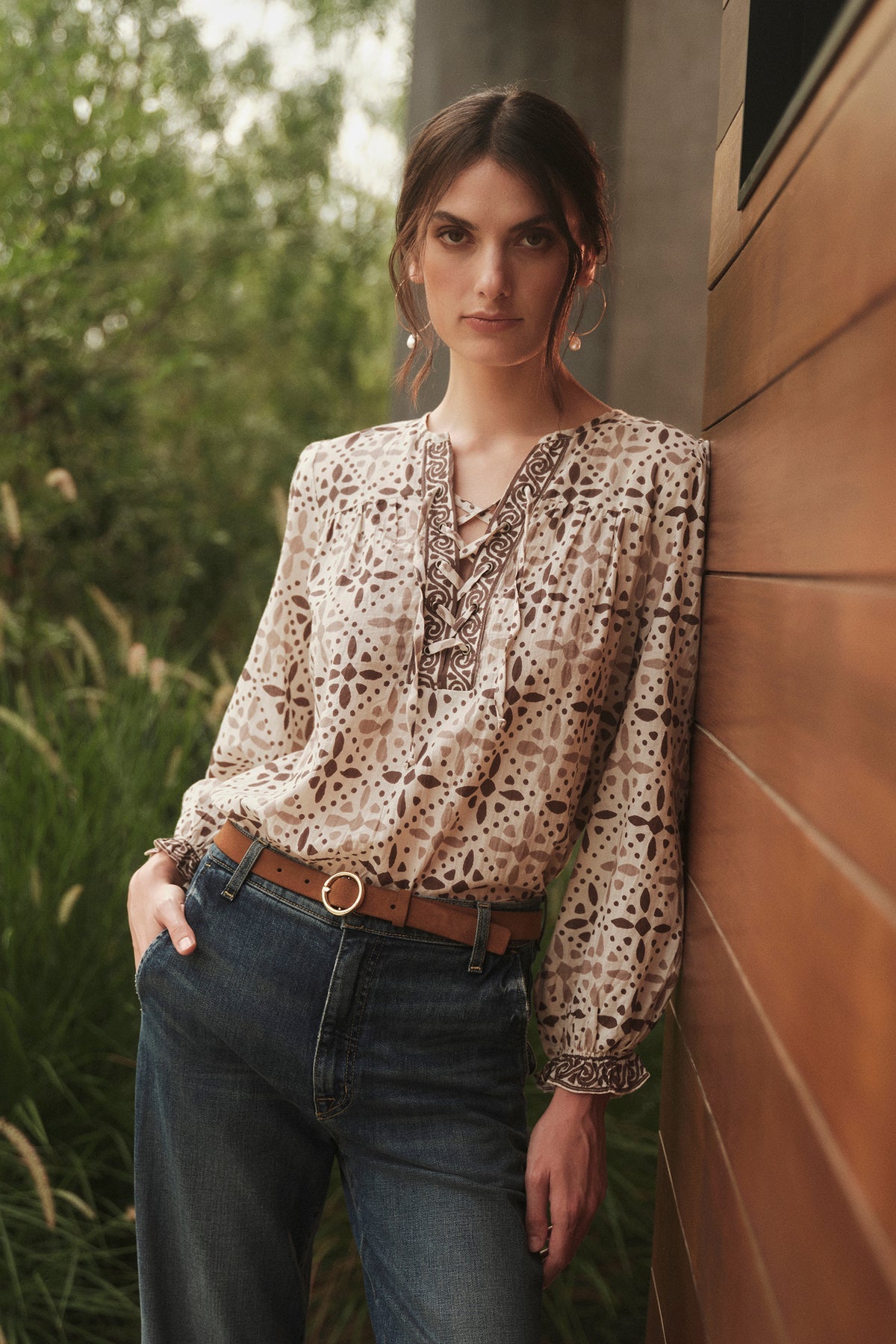 AUDETTE PRINTED BOHO TOP