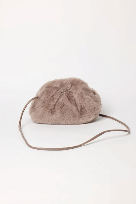 FAUX FUR CLUTCH