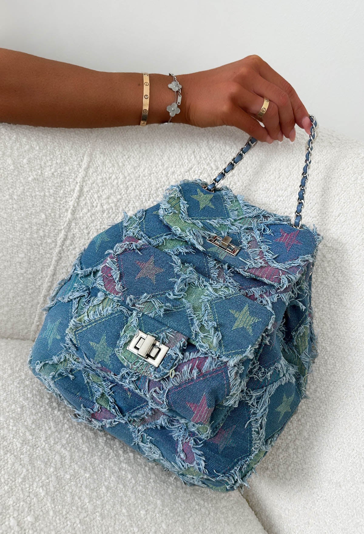 Glam Goals Multi Denim Backpack