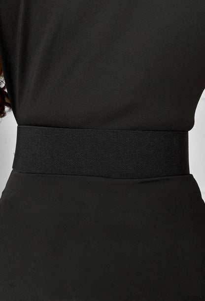 Glamorous Life Black Gold Buckle Elasticated Belt
