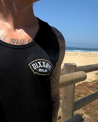 Gold/White Salty Patch Tank - Black