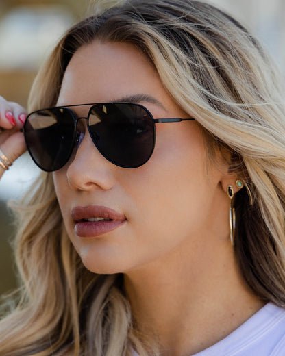 Goose Sunglasses - Brushed Black & Gray