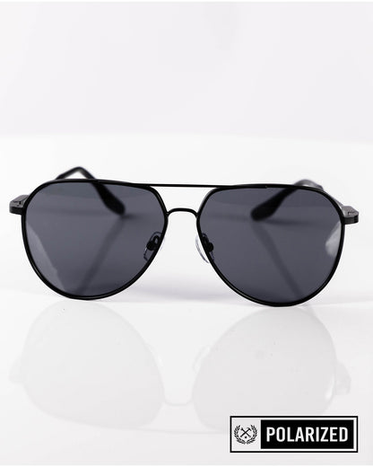 Goose Sunglasses - Brushed Black & Gray Polarized