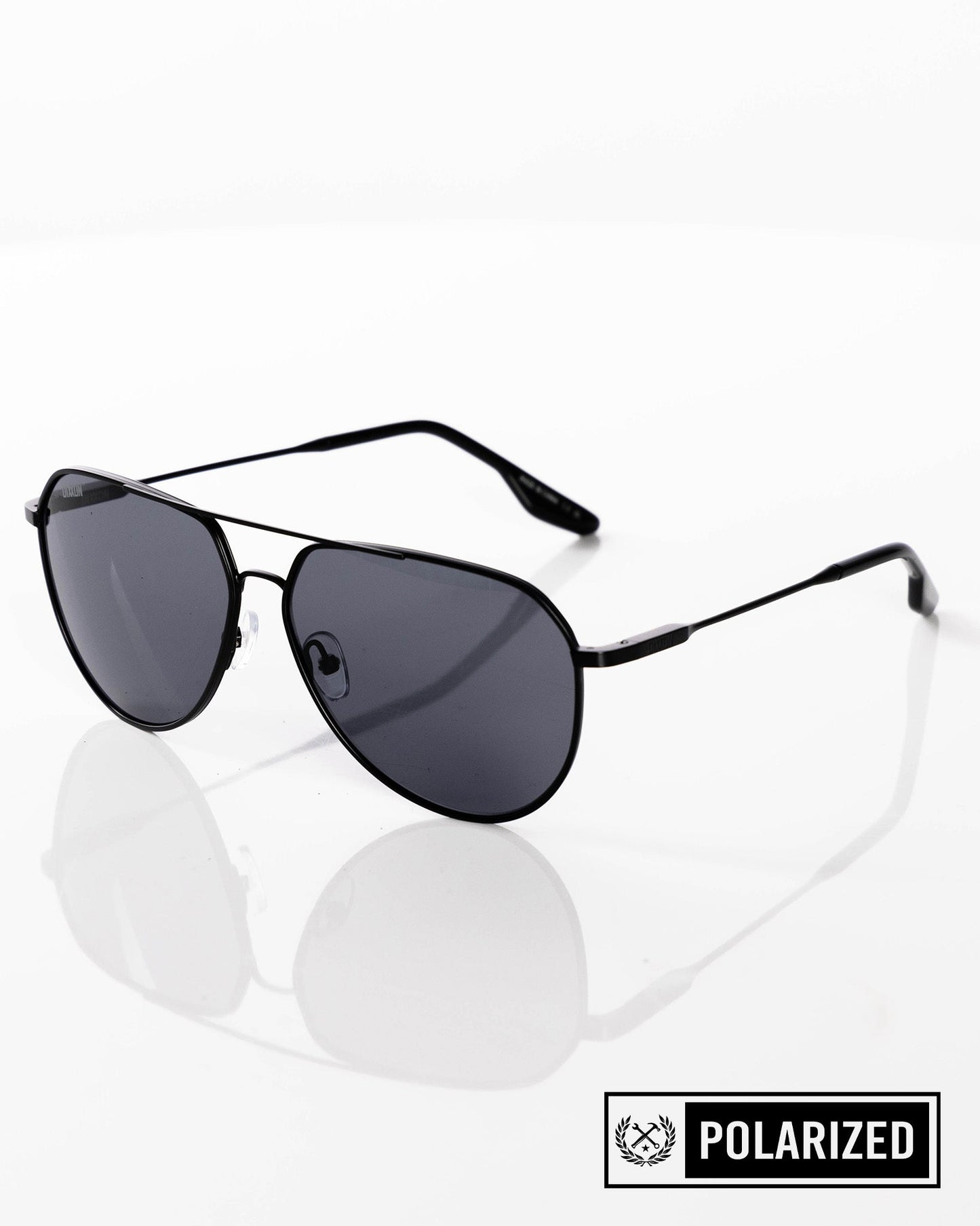 Goose Sunglasses - Brushed Black & Gray Polarized