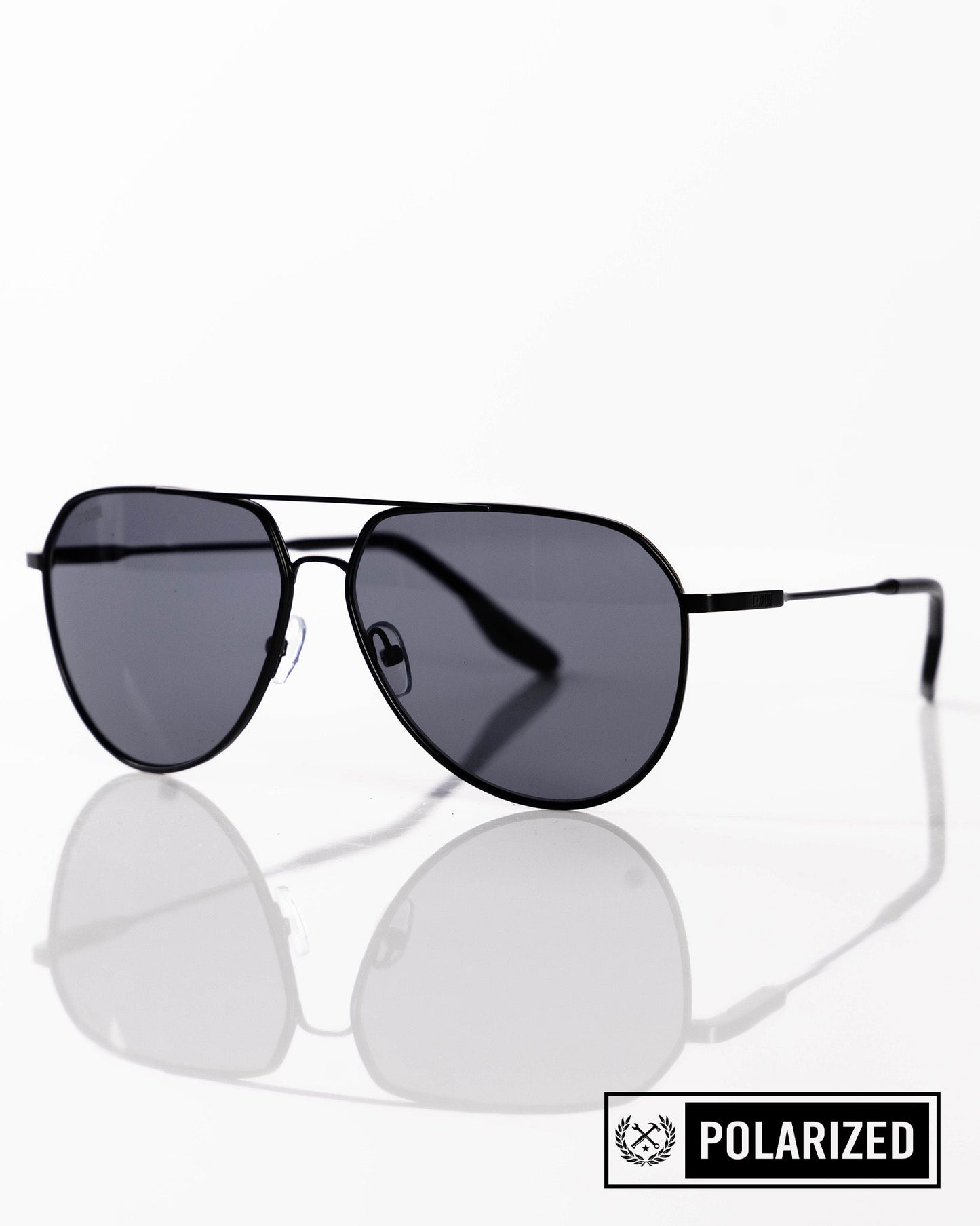 Goose Sunglasses - Brushed Black & Gray Polarized