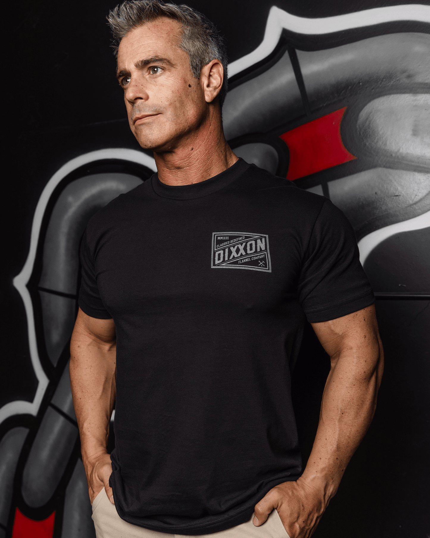 Grey Classic Billboard T-Shirt - Black
