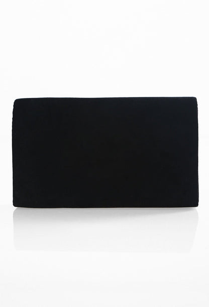 Hampstead Black Suede Clutch Bag