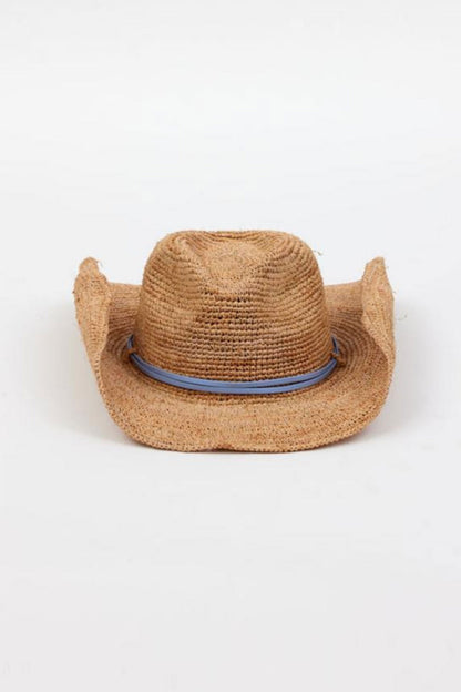 RAFFIA CROCHET COWBOY HAT