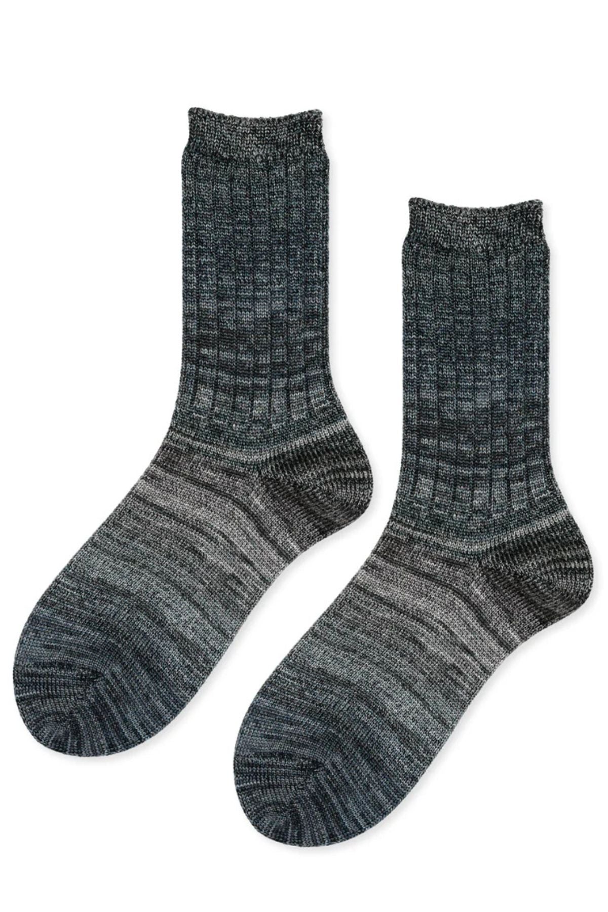 COSMIC SPACE DYE MEN'S CREW SOCKS BY HANSEL FROM BASEL