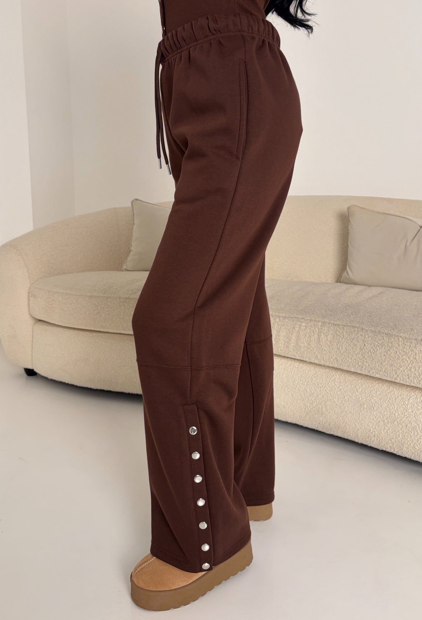 Honey Icon Chocolate Brown Lounge Joggers