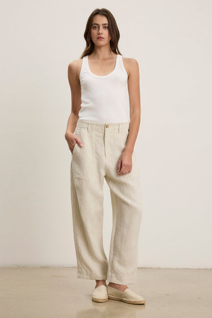 ISSA HEAVY LINEN PANT
