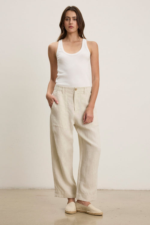 ISSA HEAVY LINEN PANT