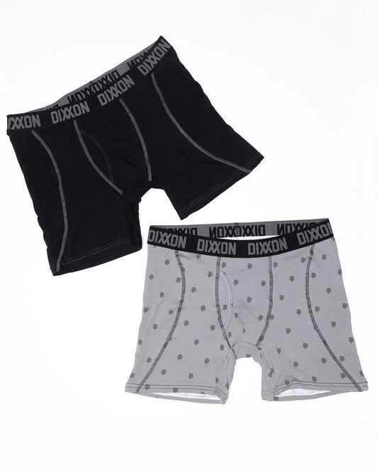 Insignia Cotton Stretch 2pk Boxer Briefs - Gray & Black