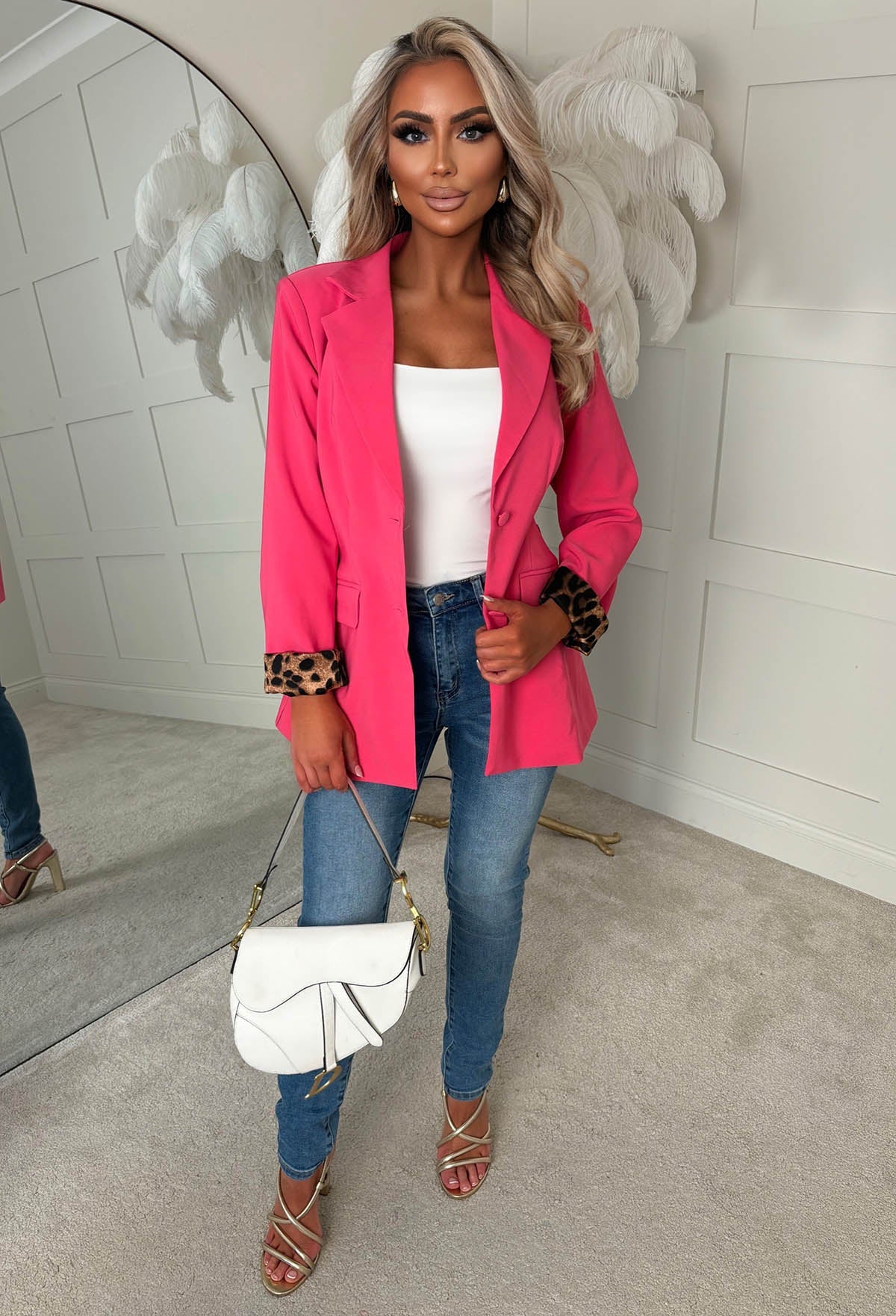 It Girl Essential Fuchsia Fitted Blazer