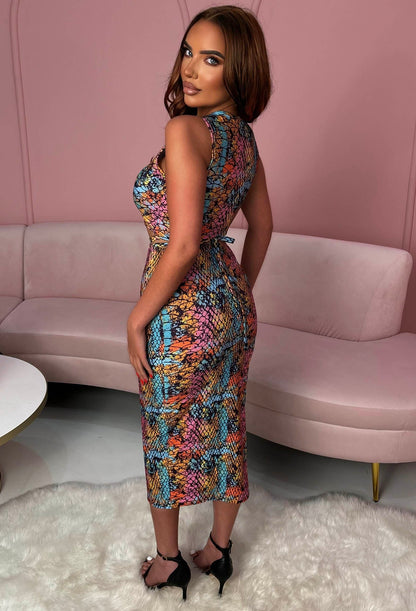 It's A Match Multi Printed Midi Co-ord Set