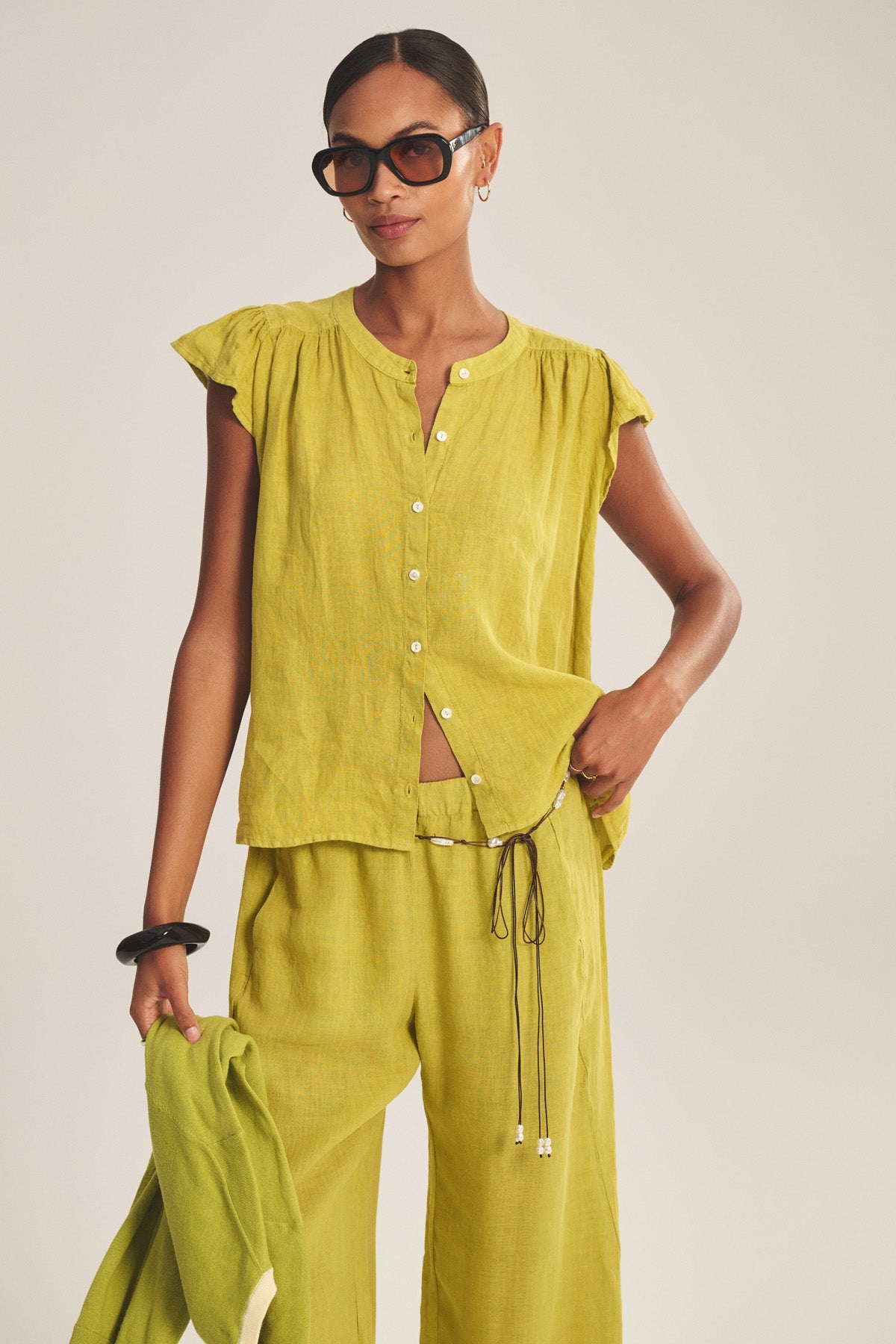 JANEY LINEN TOP