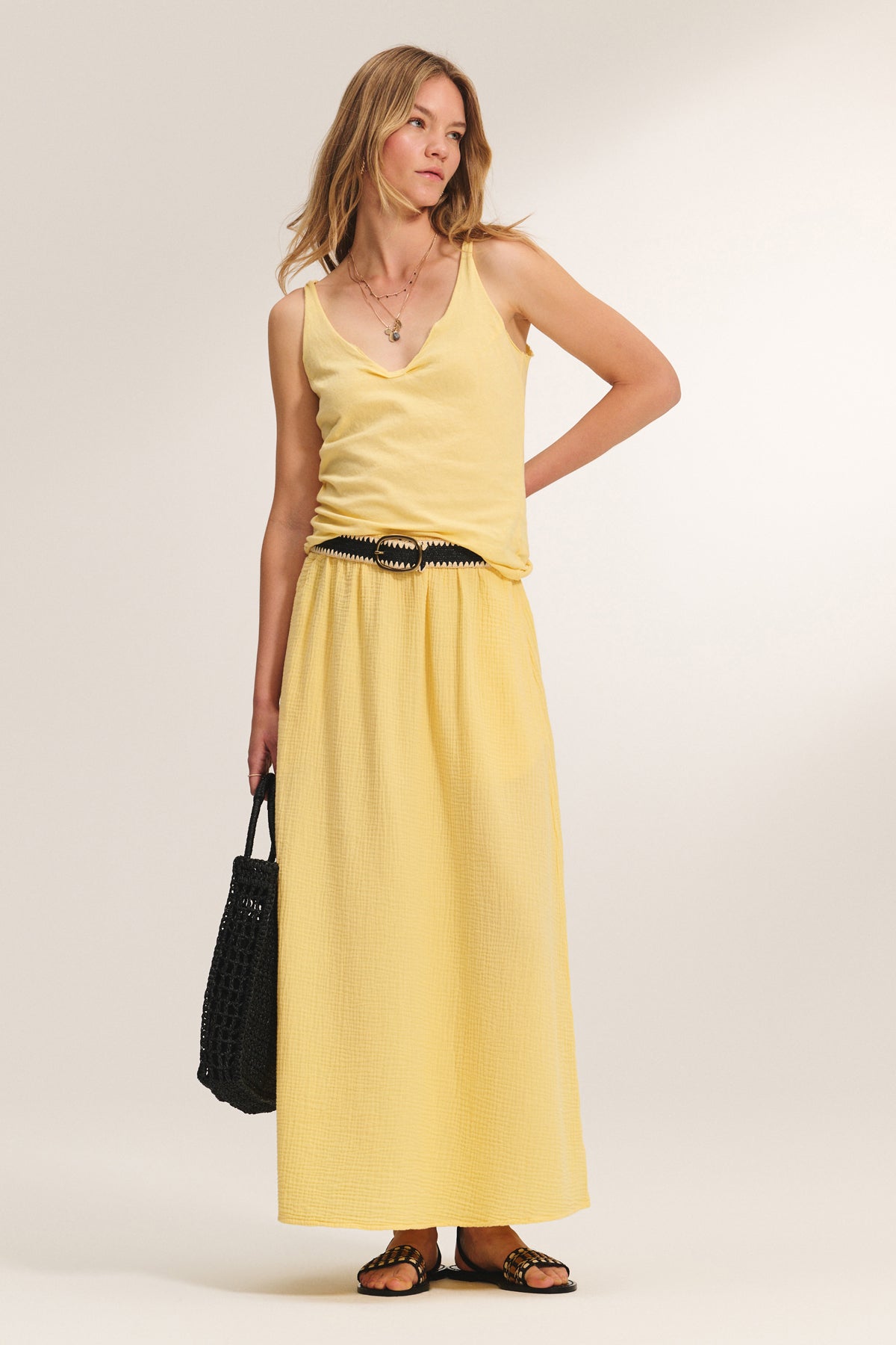 WOVEN SHOPPER TOTE