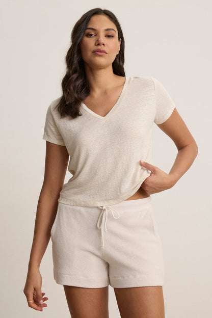AMBER LINEN KNIT TEE