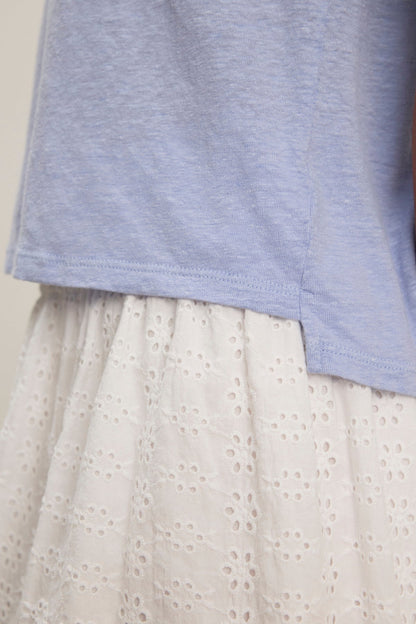 CASEY LINEN KNIT TEE