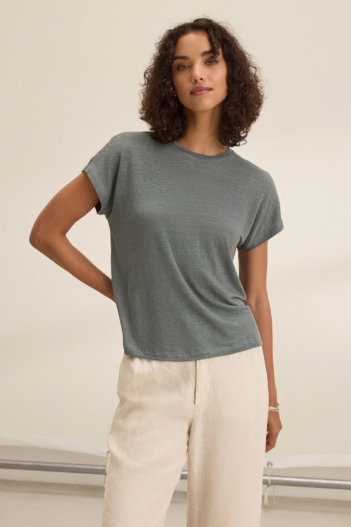 JASMINE LINEN KNIT TEE