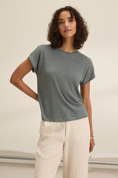 JASMINE LINEN KNIT TEE