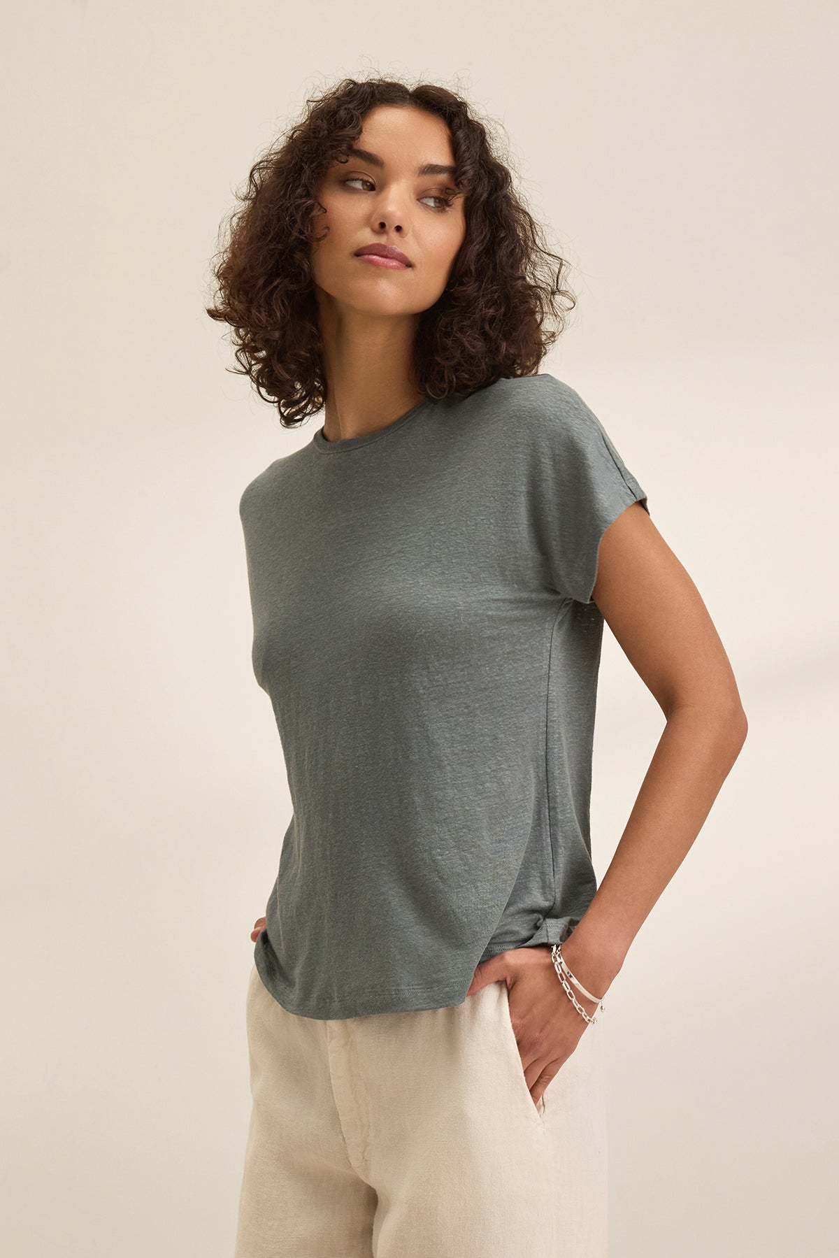 JASMINE LINEN KNIT TEE