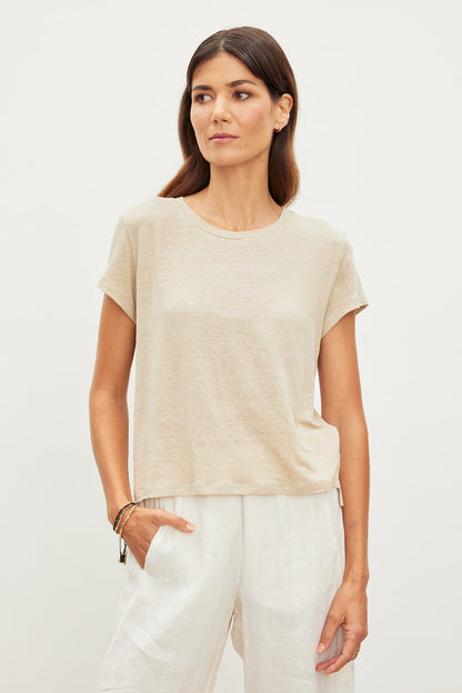 CASEY LINEN KNIT TEE