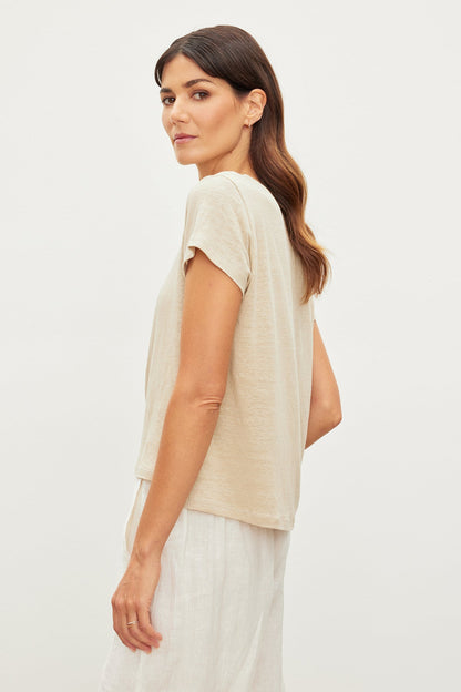 CASEY LINEN KNIT TEE