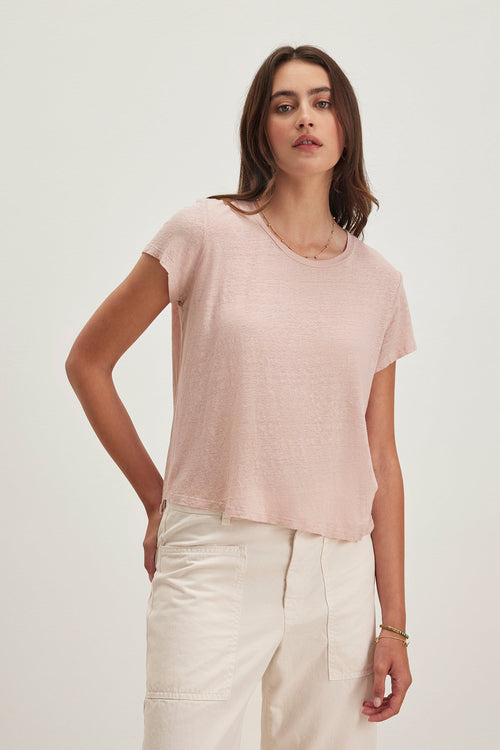 CASEY LINEN KNIT TEE
