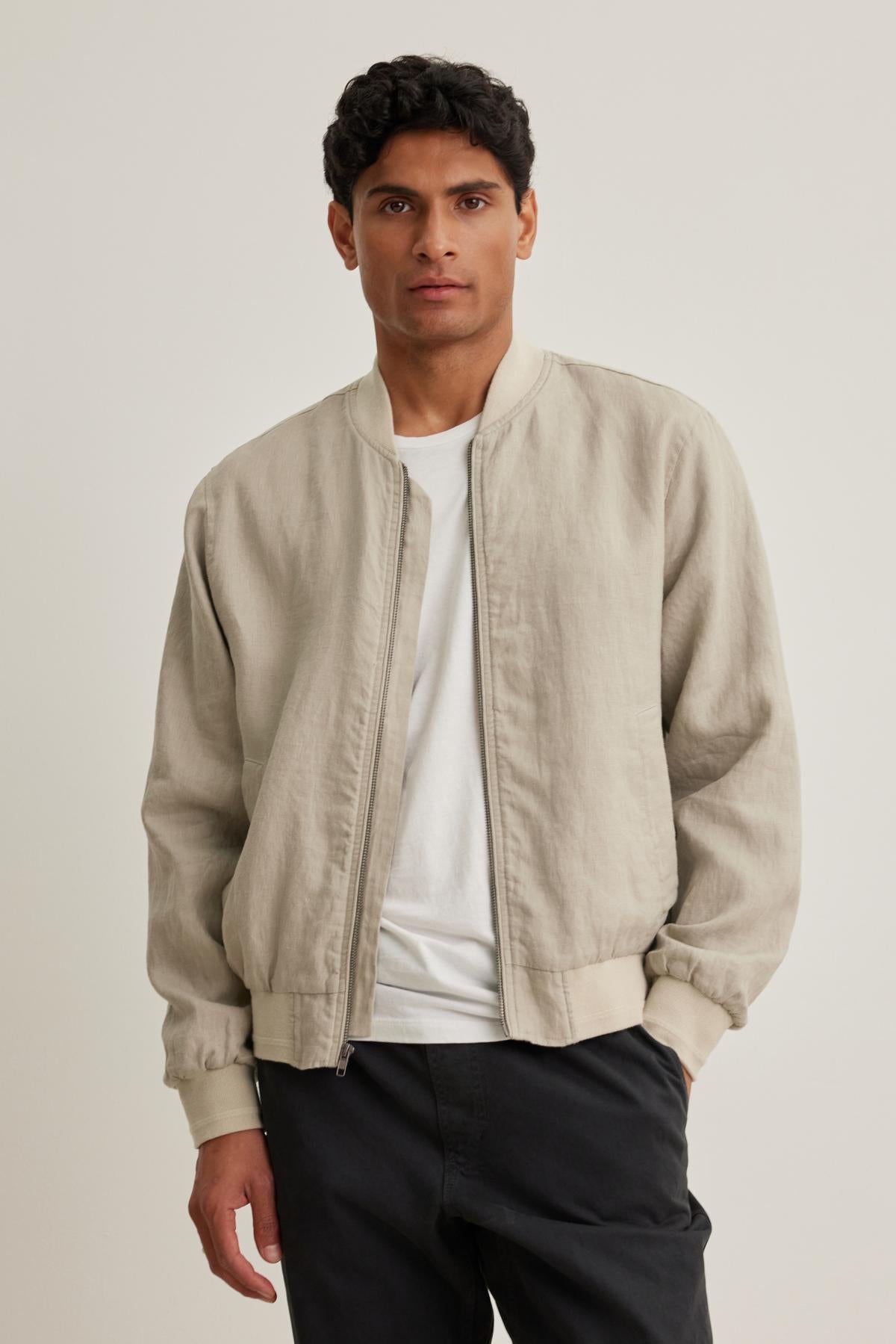 MURPHY LINEN BOMBER JACKET