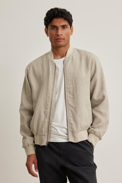 MURPHY LINEN BOMBER JACKET
