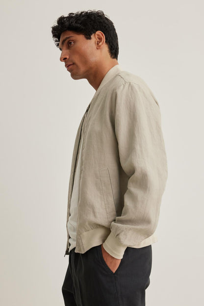 MURPHY LINEN BOMBER JACKET