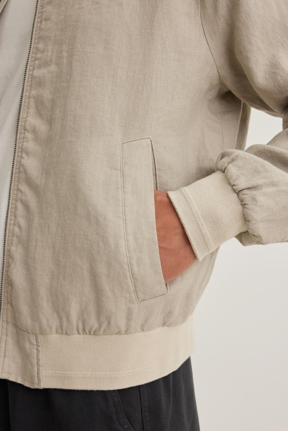 MURPHY LINEN BOMBER JACKET