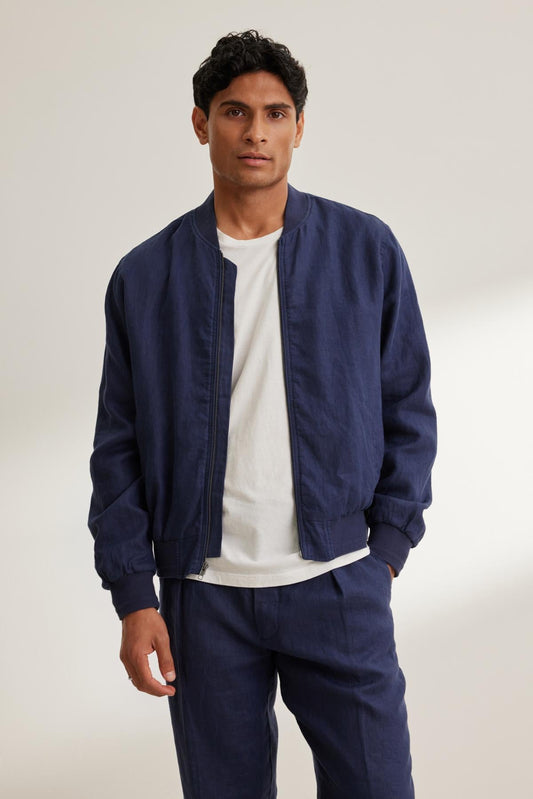 MURPHY LINEN BOMBER JACKET