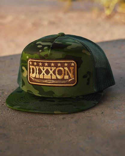 Longhorn Flat Bill Trucker Snapback - Brown & Gold