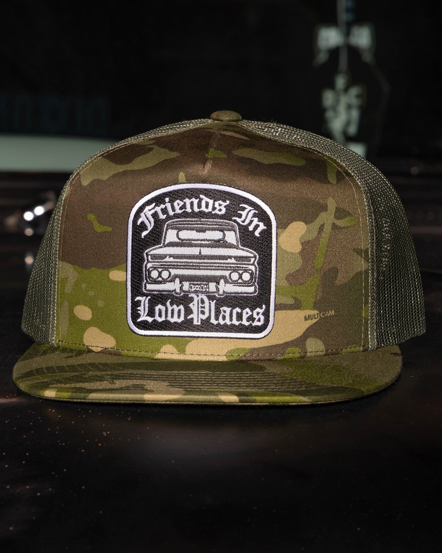 Low Places Flat Bill Trucker Snapback
