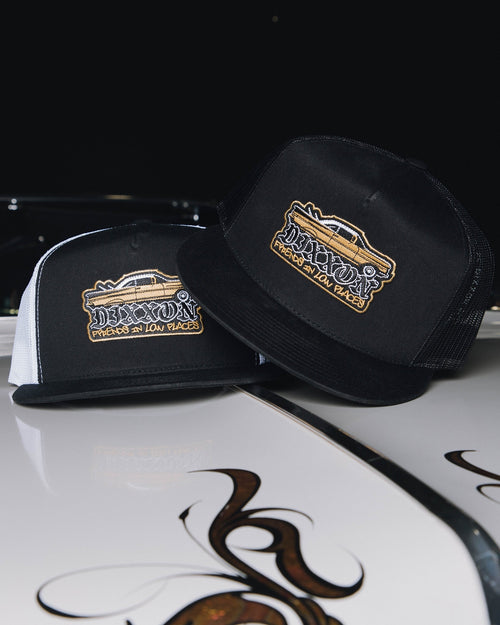 Low Places Hydraulic Flat Bill Trucker Snapback - Gold