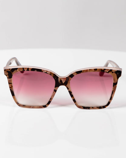 Luna Sunglasses - Mauve Tortoise & Pink Gradient