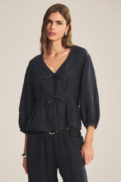 MARTHA LINEN TOP