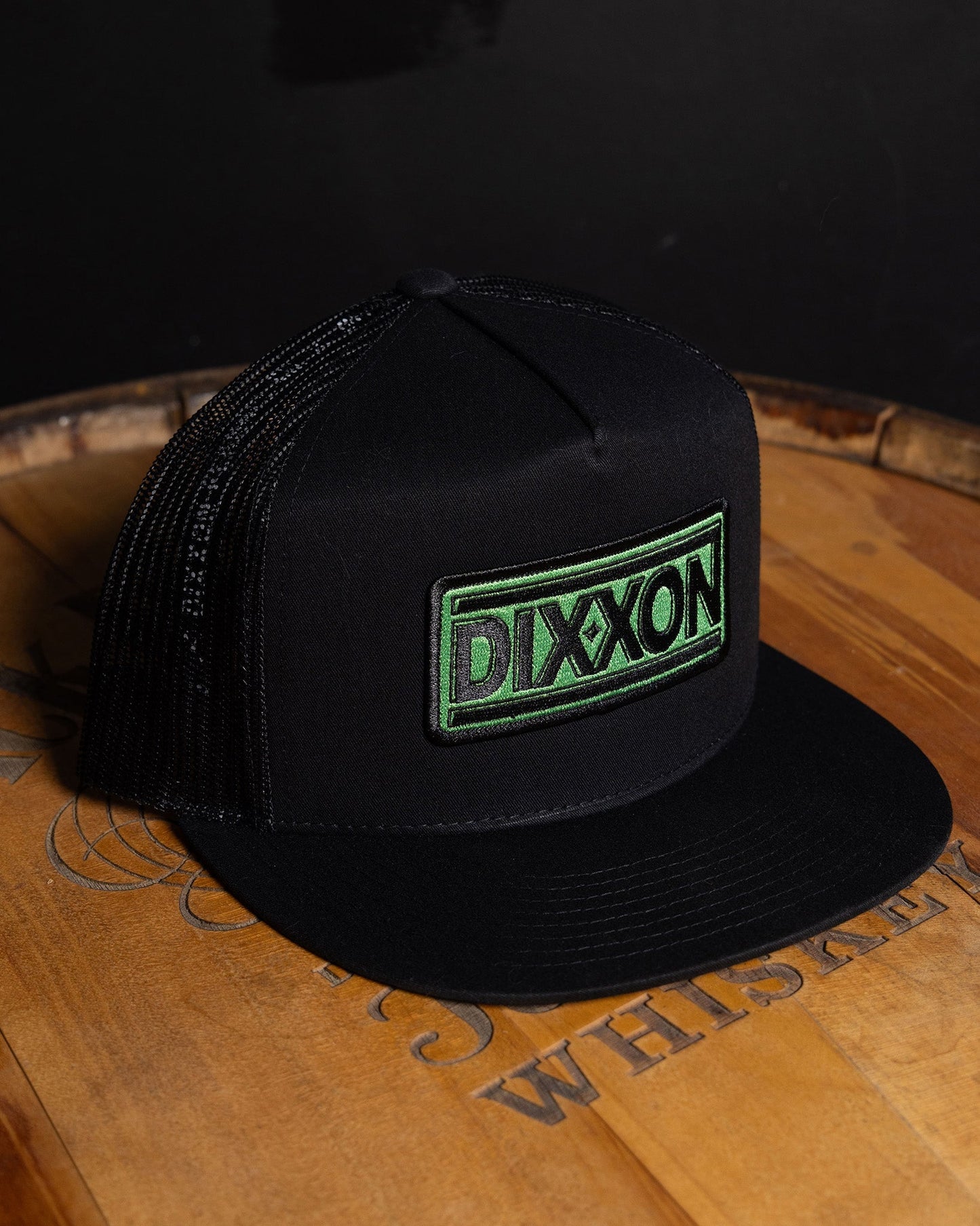New Wave Flat Bill Trucker Snapback - Black & Green