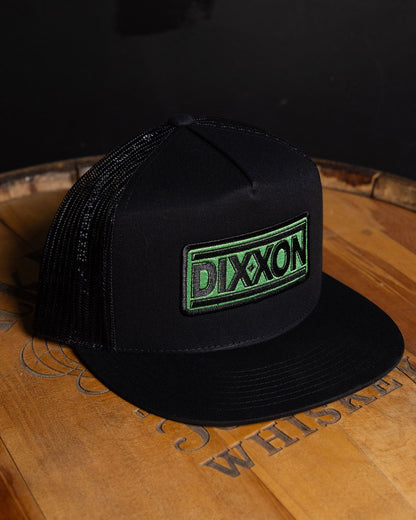 New Wave Flat Bill Trucker Snapback - Black & Green